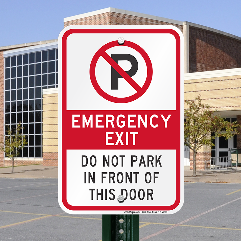 Car Parking Sign (no parking building entrance, tow away zone, car ...