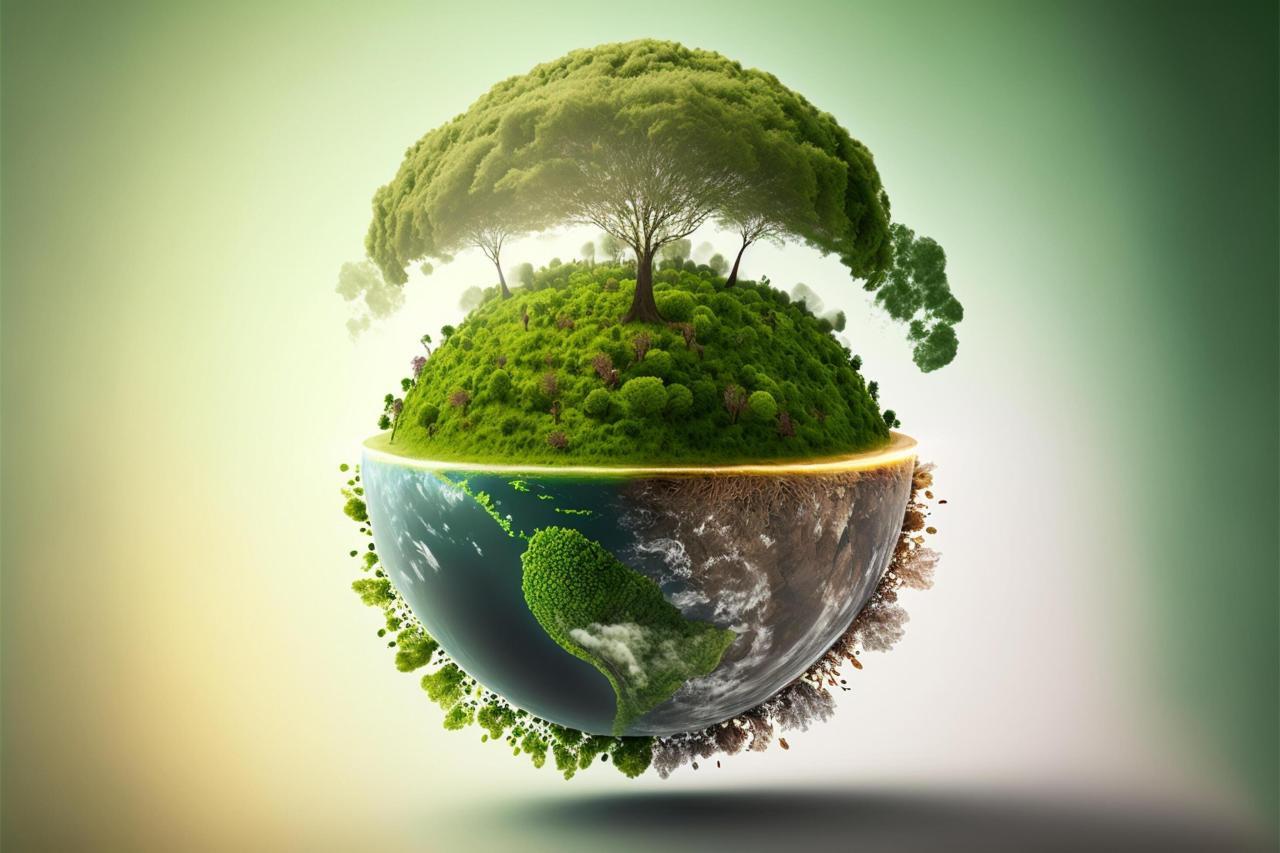 Save Earth Day Poster Environment Day Nature Green Glossy background ...